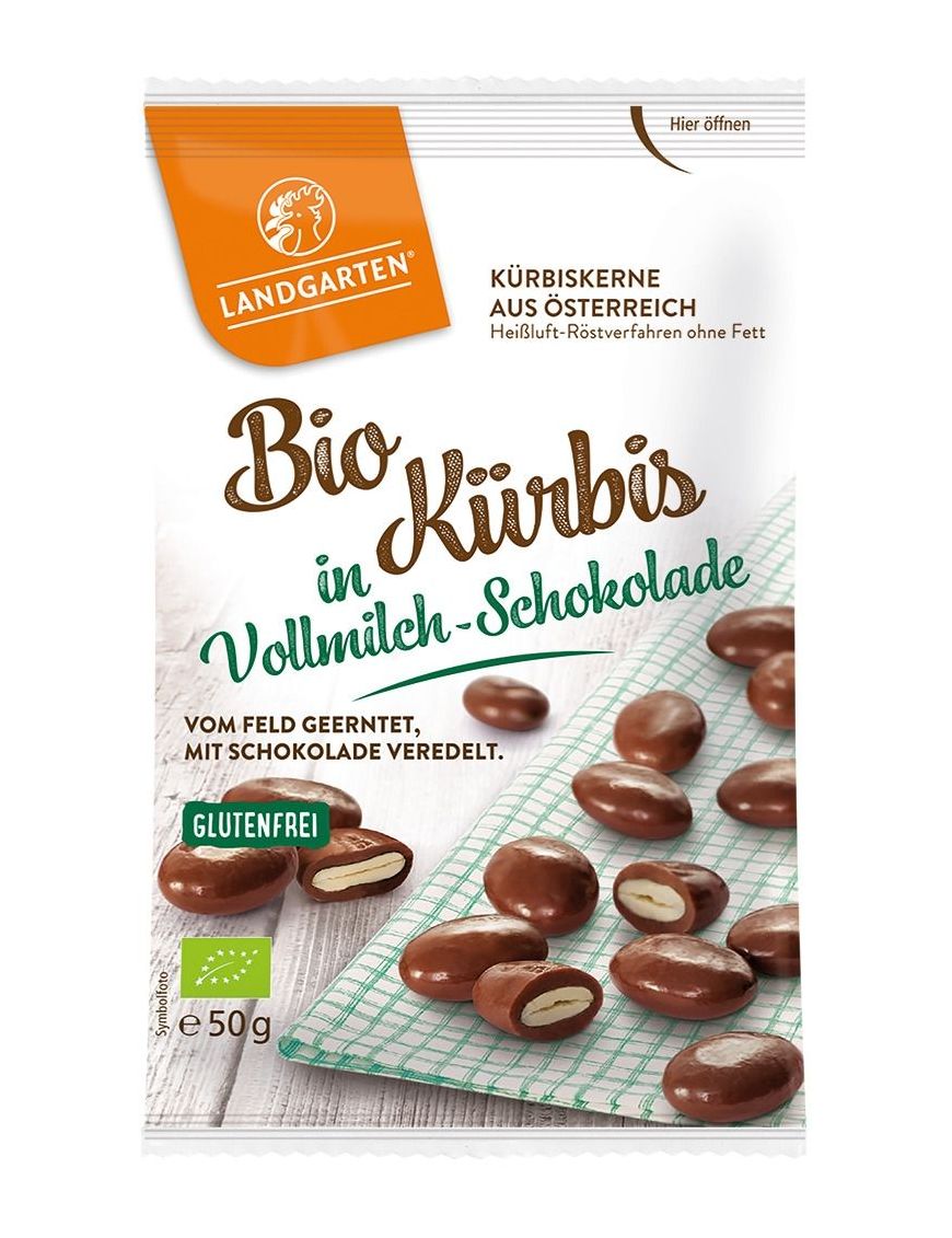 Bio Kürbis in Vollmilch-Schokolade Landgarten