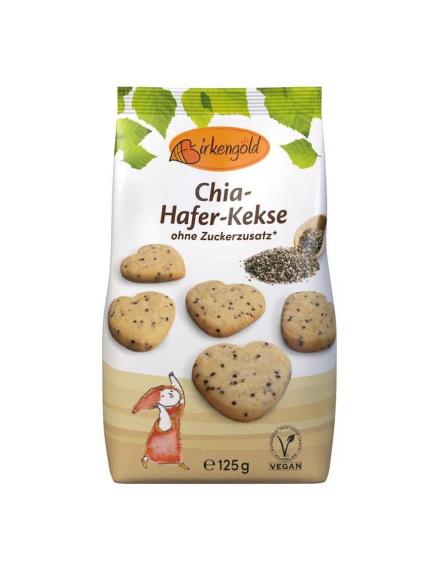 Chia Hafer Kekse Xylit 6 Stück zu 125 g