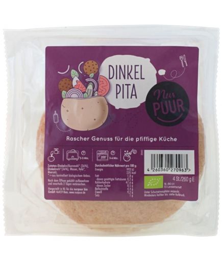 Dinkel Pita 12 Stück zu 260 g