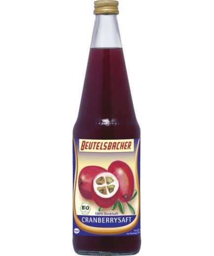 Beutelsbacher - Cranberrysaft 6 Stück zu 700 ml (inkl. Pfand für Flaschen und Kiste)