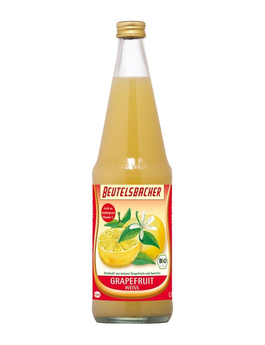 Beutelsbacher - Grapefruitsaft 6 Stück zu 700 ml (inkl. Pfand für Flaschen und Kiste)