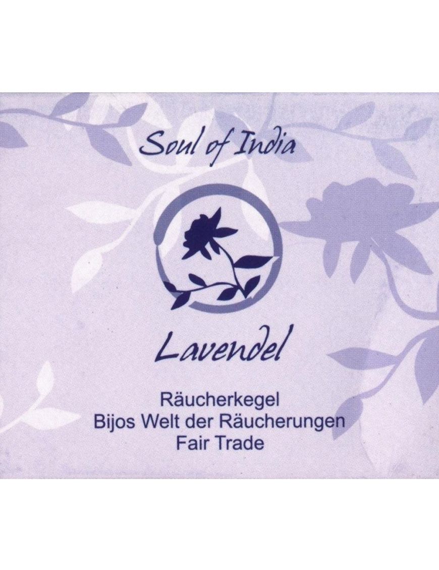 Soul of India Lavendel Räucherkegel Bitto