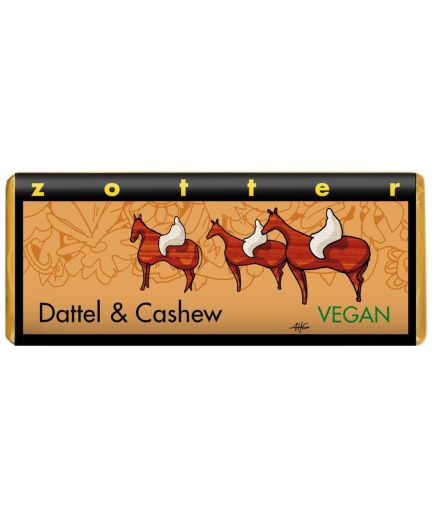 Dattel & Cashew vegan Zotter Schokolade