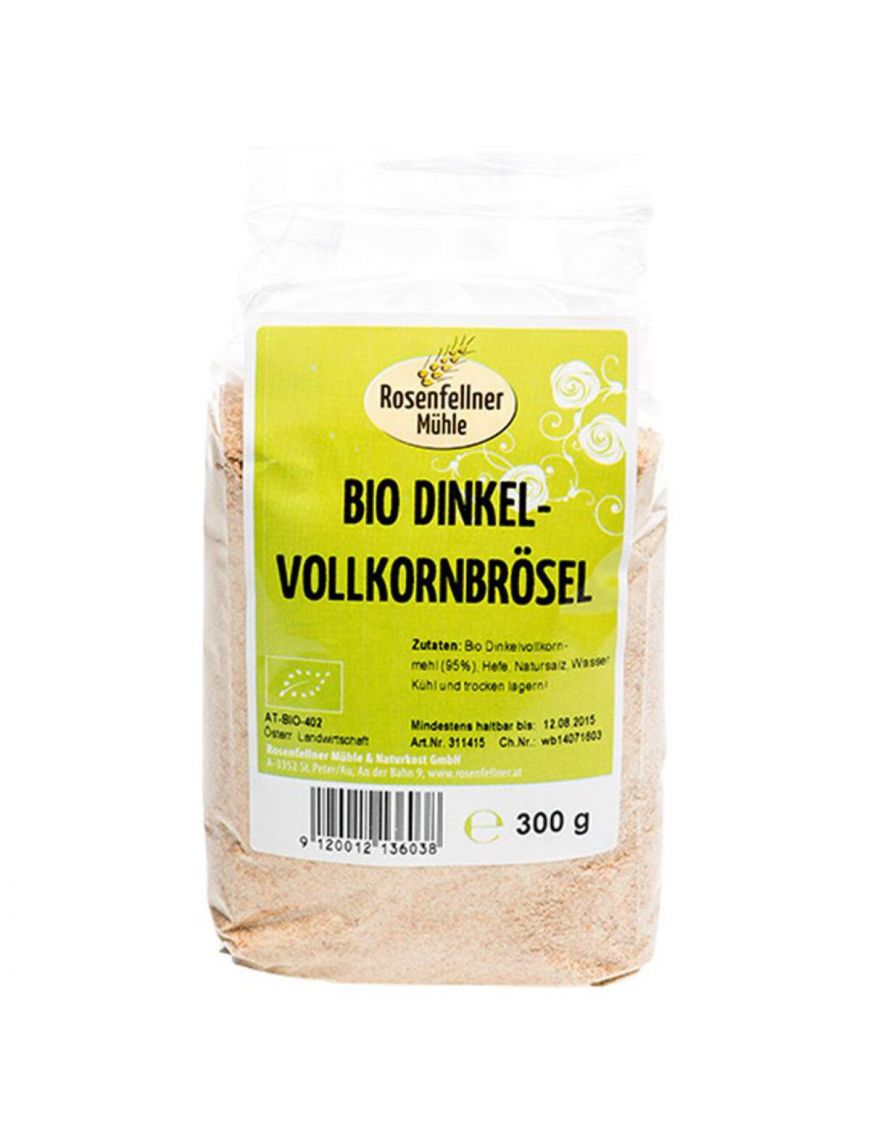 Bio Dinkel Vollkornbrösel Rosenfellner Mühle