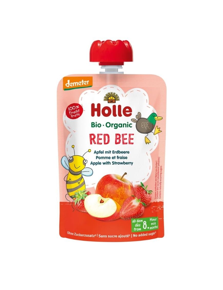 Red Bee Apfel mit Erdbeere Holle