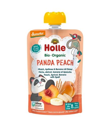 Panda Peach Pfirsich, Aprikose & Banane mit Dinkel Holle