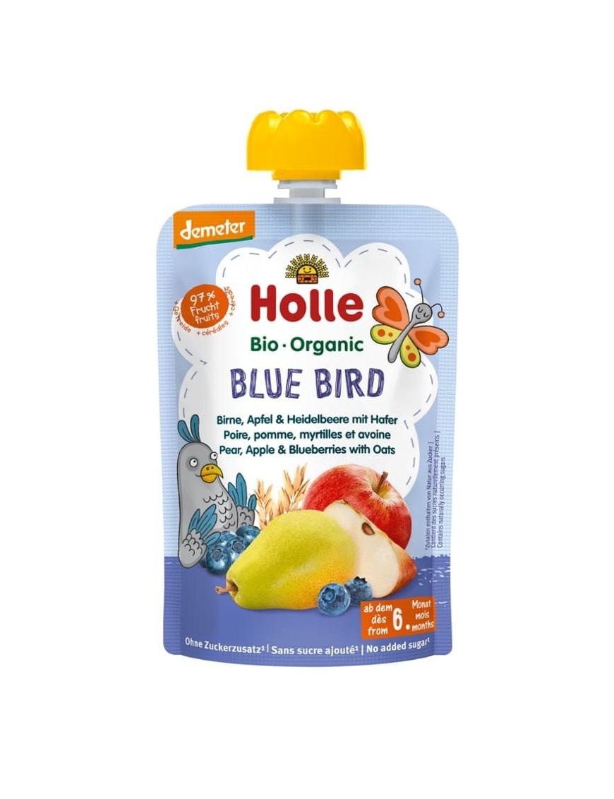Blue Bird Birne, Apfel & Heidelbeeren mit Hafer Holle