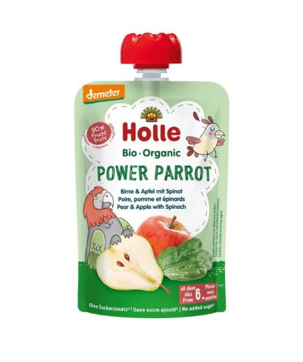 Power Parrot Birne & Apfel mit Spinat Holle