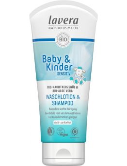Baby & Kinder Sensitive Waschlotion & Shampoo Lavera