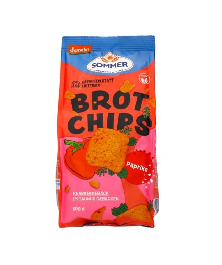Brot Chips Paprika Sommer