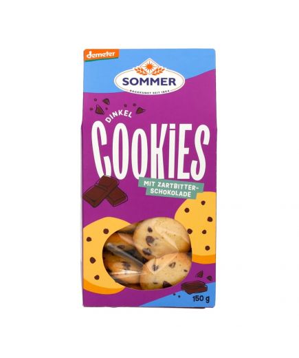 Dinkel Cookies mit Zartbitter Schokolade Sommer