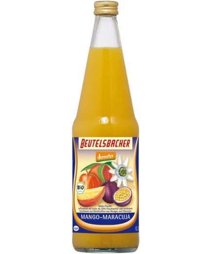 Beutelsbacher - Mango-Maracuja Saft 6 Stück zu 700 ml (inkl. Pfand für Flaschen und Kiste)