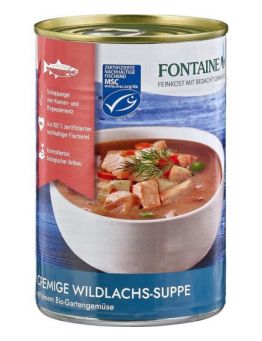 Cremige Wildlachs-Suppe Fontaine
