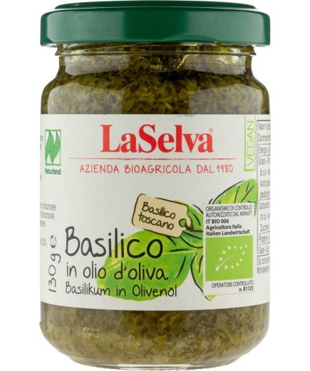 Basilikum in Olivenöl  6 Stück zu 100 g