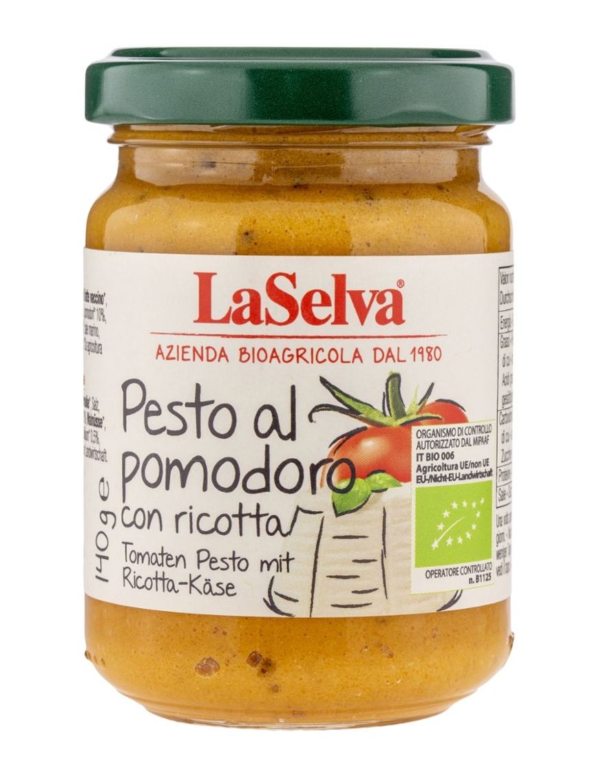 Pesto al pomodoro con ricotta Tomatenpesto mit Ricotta Käse LaSelva