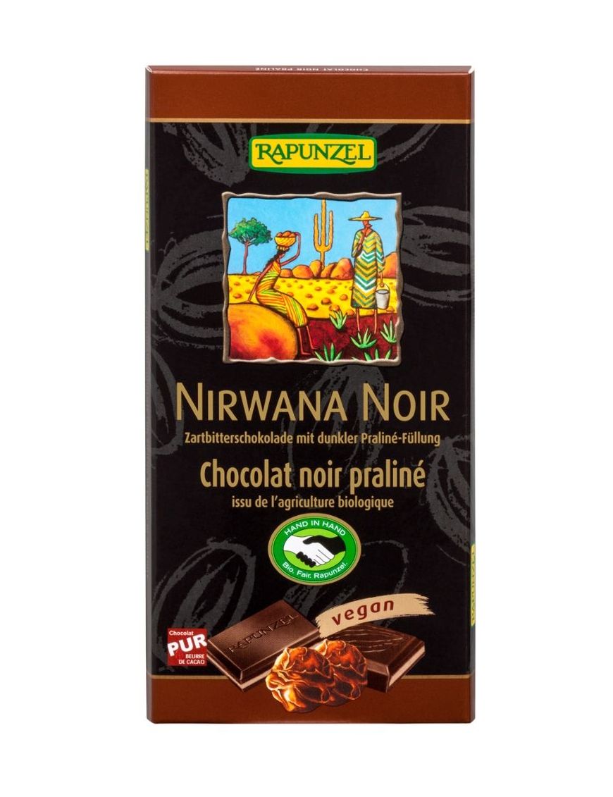 Nirwana Noir mit Praliné-Füllung 12 Stück zu 100 g