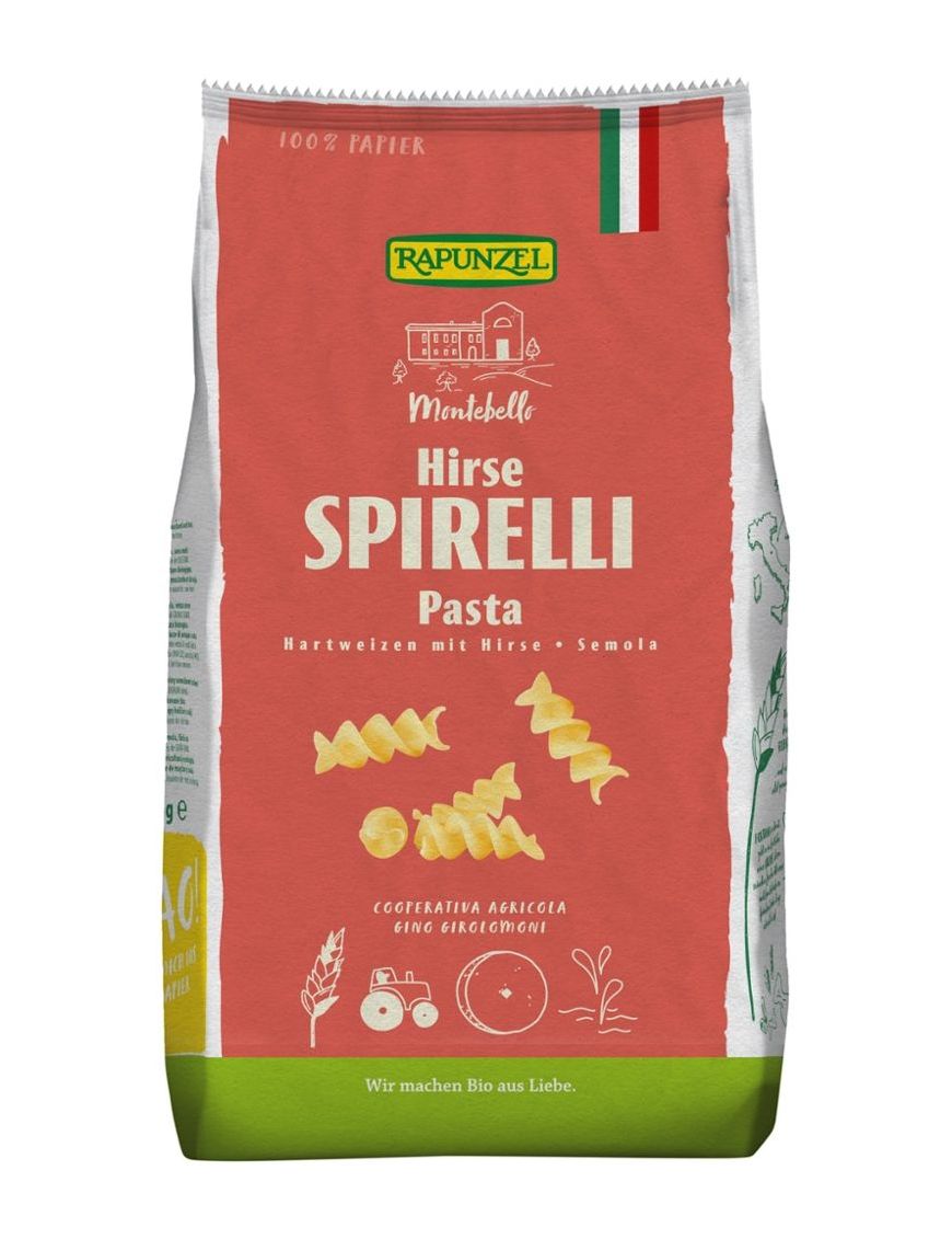 Spirelli mit Hirse Semola 12 Stück zu 500 g