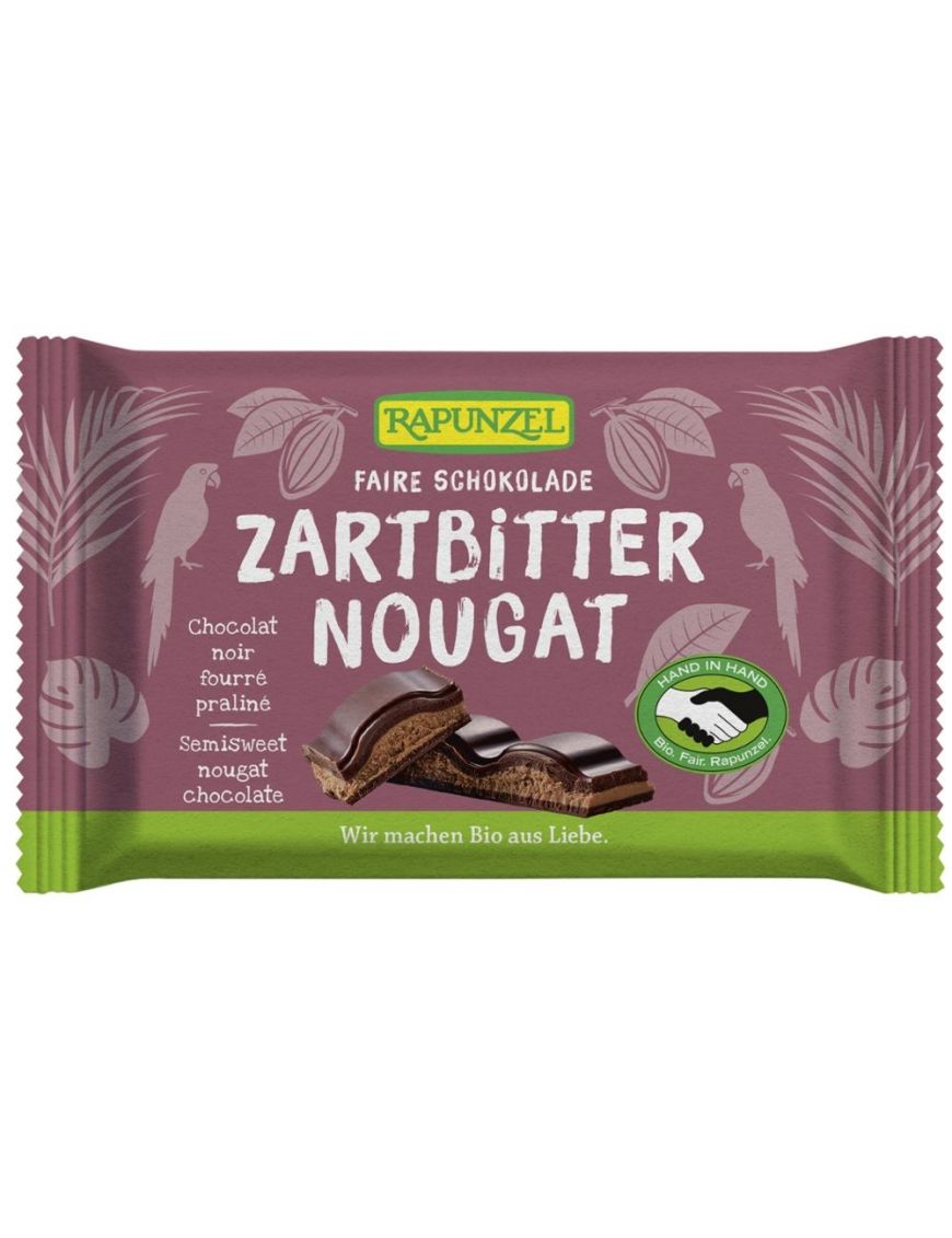 Faire Schokolade Zartbitter Nougat Rapunzel