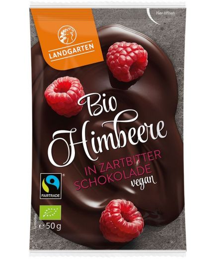 Himbeere in Zartbitter-Schokolade 10 Stück zu 50 g