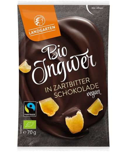 Bio Ingwer in Zartbitter Schokolade Landgarten