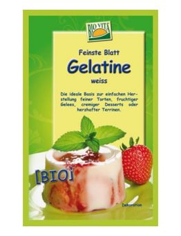 Gelatine weiß Blatt 20 Stück zu 10 g
