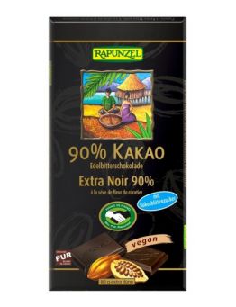 90% Kakao Edelbitterschokolade vegan Rapunzel
