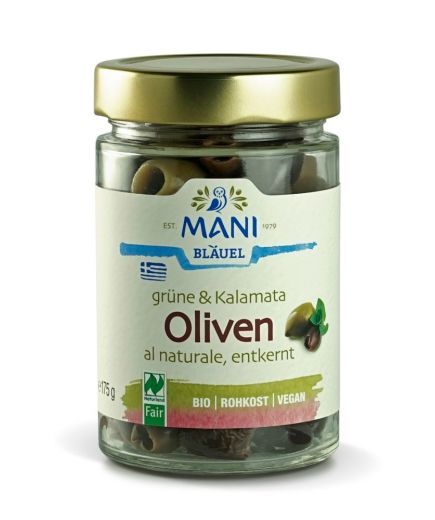 Grüne & Kalamata Oliven geölt mit Stein 6 Stück zu 175 g