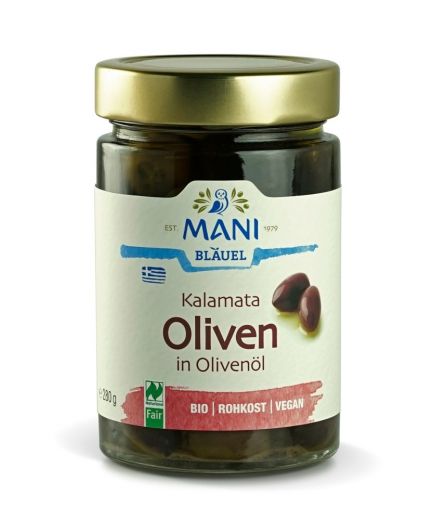 Kalamata Oliven in Öl mit Stein 6 Stück zu 280 g