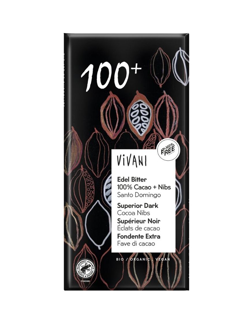 Edelbitter 100% Cacao & Nibs Vivani
