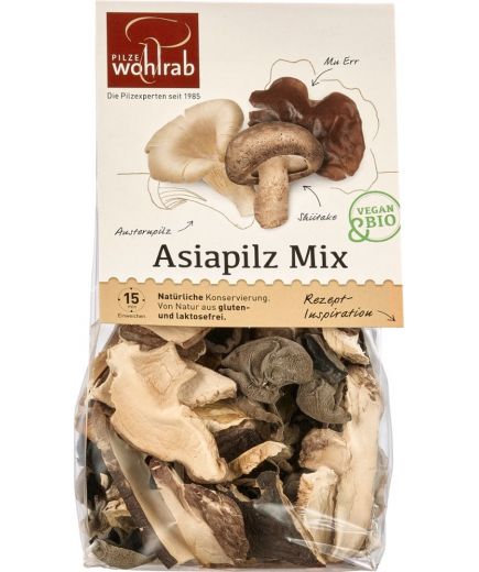 Asiapilz Mix getrocknet 6 Stück zu 30 g