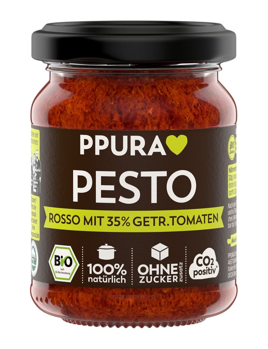 Pesto Rosso mit 55% getr. Tomaten PPURA
