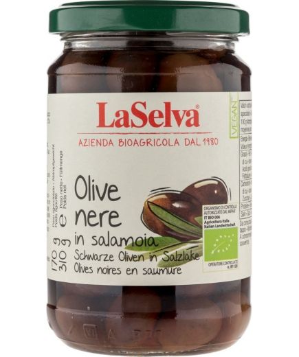 Olive nere in salamoia Schwarze Oliven in Salzlake LaSelva