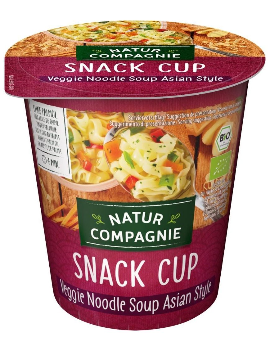 Snack Cup Veggie Noodle Soup Asian Style Natur Compagnie