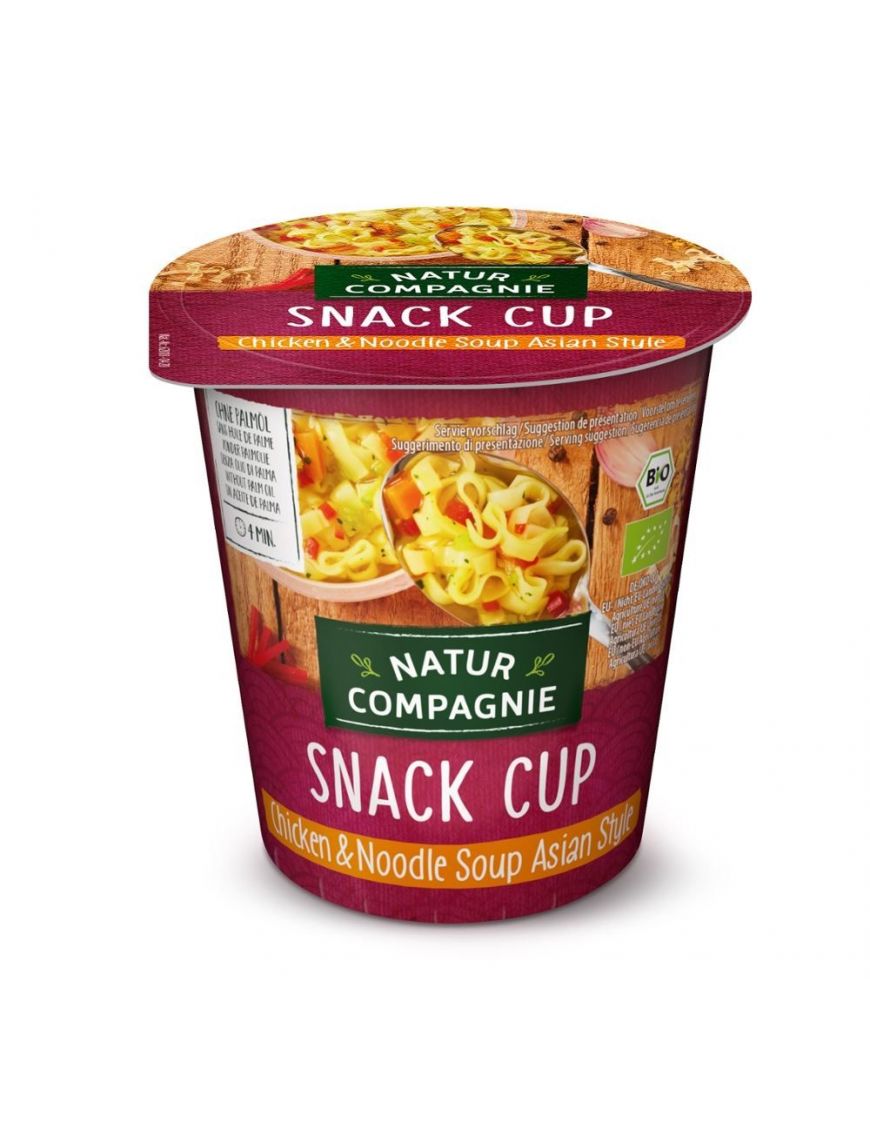Snack Cup Chicken & Noodle Soup Asian Style Natur Comapgnie