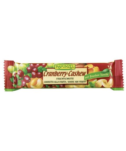 Cranberry-Cashew Fruchtschnitte Rapunzel