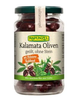 Kalamata Oliven geölt ohne Stein mit Kräutern Rapunzel