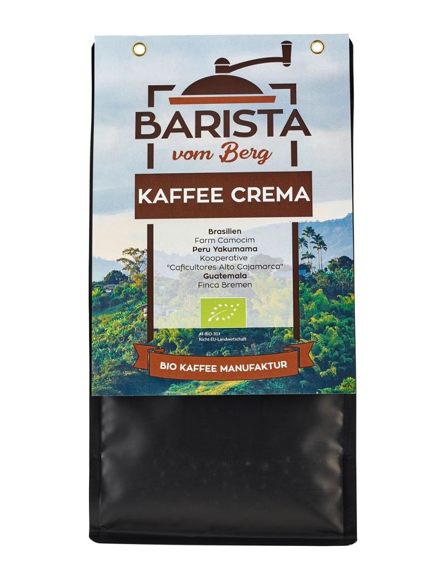 Kaffee Crema Brasilien Peru Yakumama Guatemala Barista vom Berg