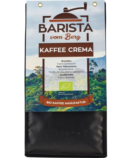 Kaffee Crema Brasilien Peru Yakumama Guatemala Barista vom Berg
