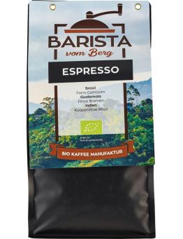 Espresso Brasil Guatemala Indien Barista vom Berg