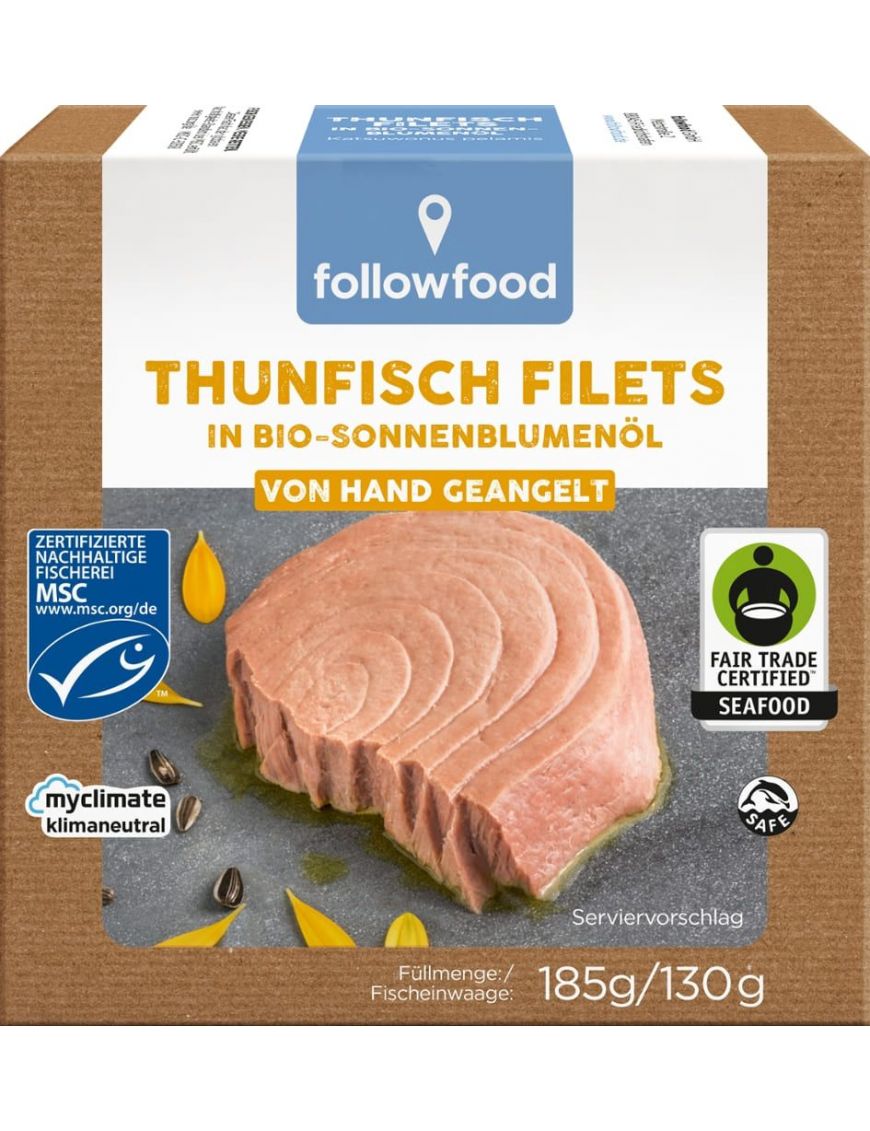 Thunfisch Filets in Bio-Sonnenblumenöl Followfood