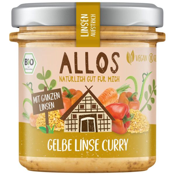 Allos - Linsen-Aufstrich Gelbe Linsen Curry