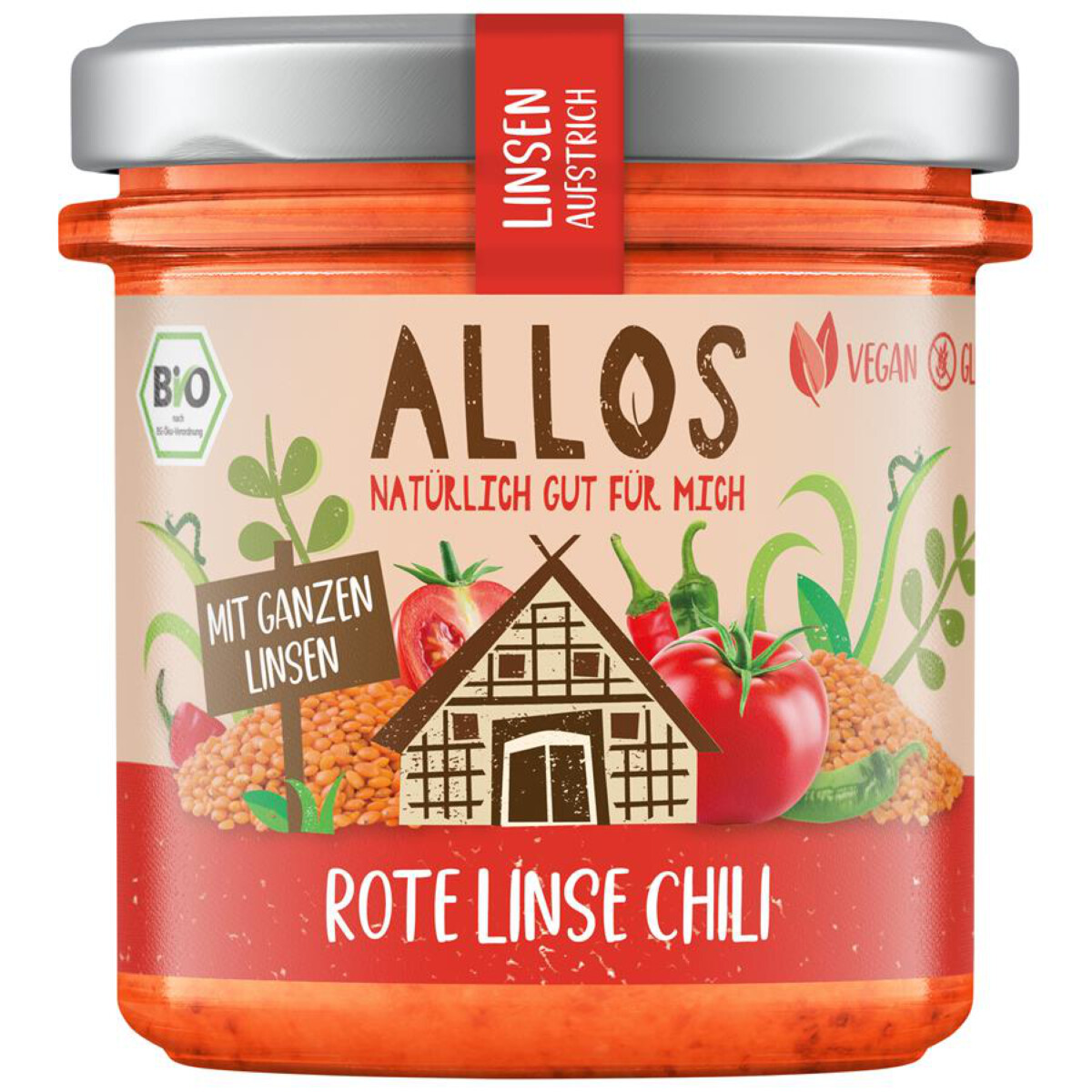 Allos - Linsen-Aufstrich Rote Linsen Chili