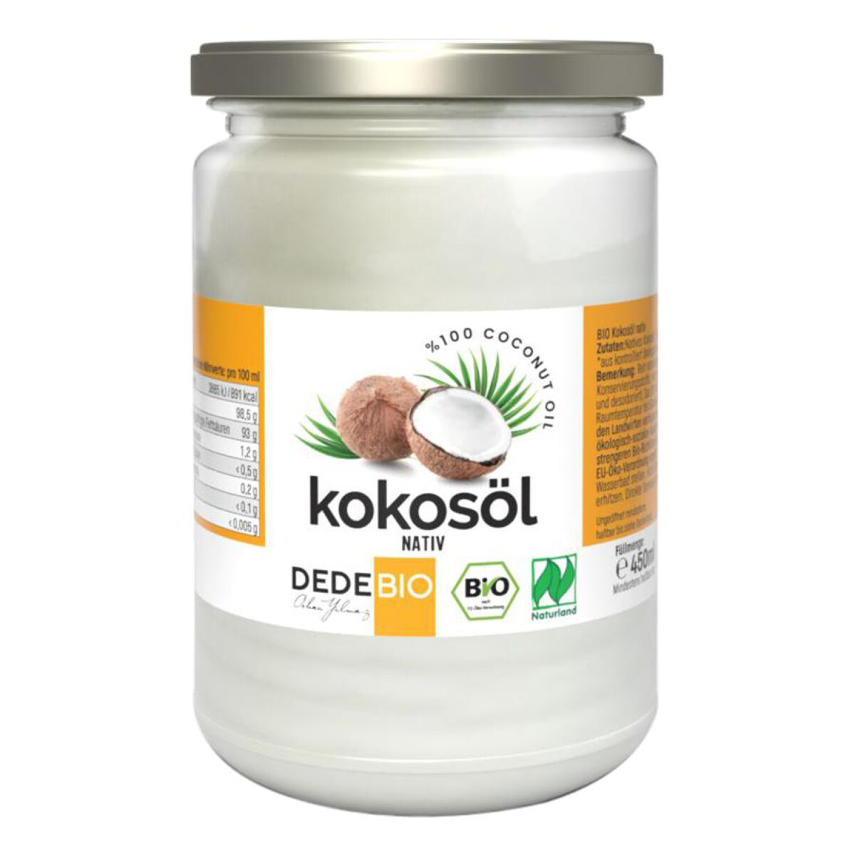 Kokosöl nativ DEDE Bio