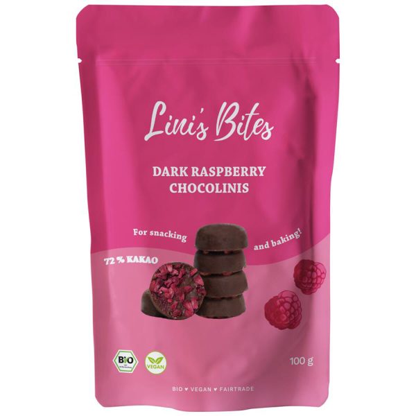 Lini's Bites - Dark Raspberry Chocolinis 10 Stück zu 100 g