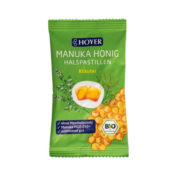 Hoyer Manuka Honig Halspastillen Kräuter