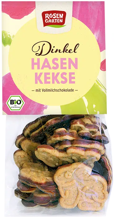 Rosengarten Dinkel Osterhasen-Kekse Vollmilch