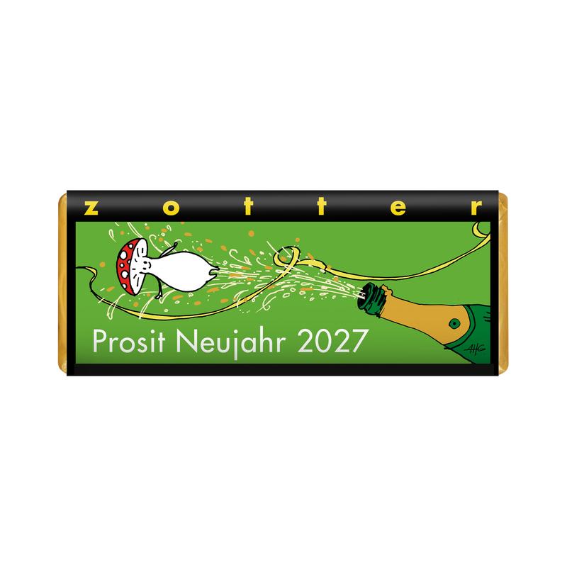 Zotter Schokolade Prosit Neujahr – Marc de Champagne 10 Stück zu 70 g