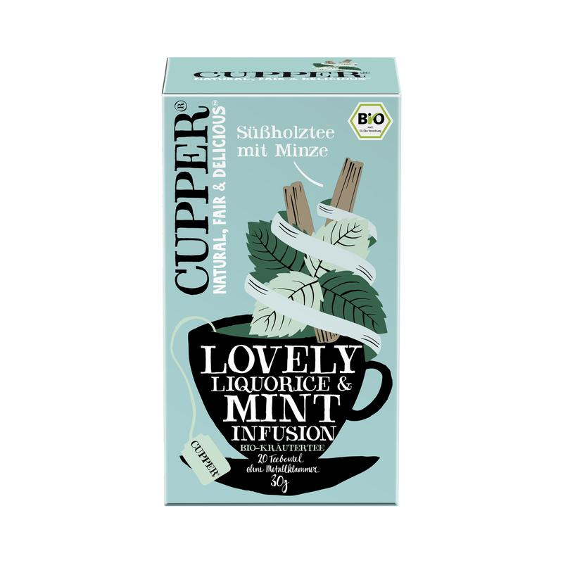 Cupper Süßholztee mit Minze 4 Packungen zu 30 g