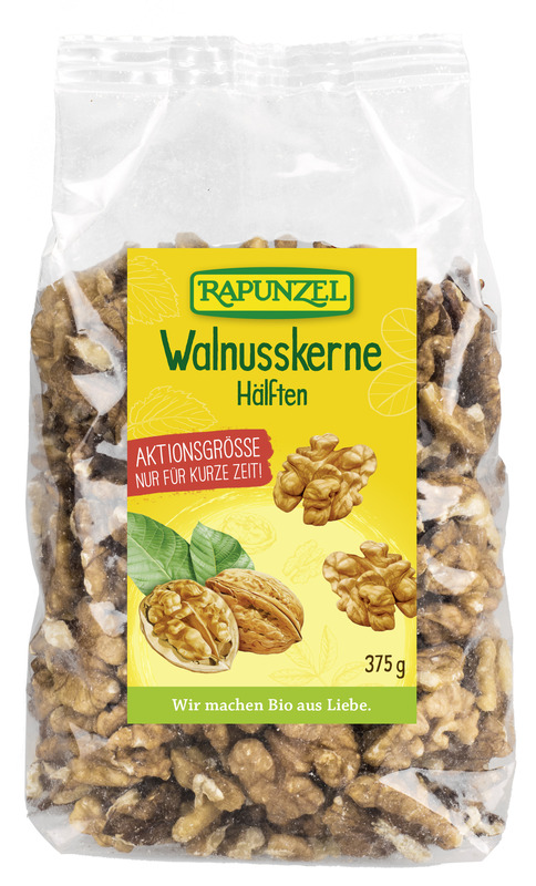 Rapunzel - Walnusskerne 8 Stück zu Hälften