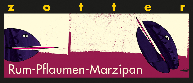Zotter Schokolade Rum-Pflaumen-Marzipan (+) 10 Stück zu 70 g